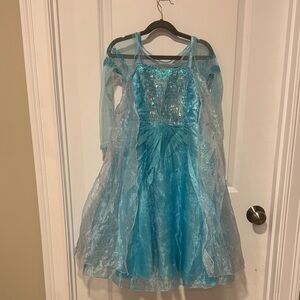 Disney Sparkling Aqua Elsa Princess Dress